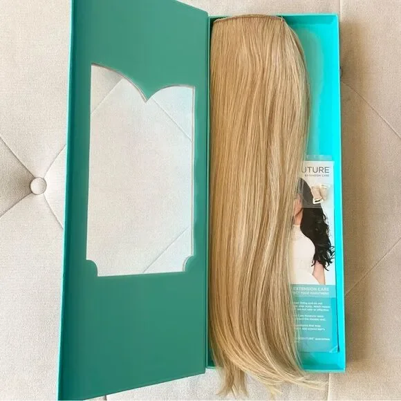 Halocouture Hair Extensions 16 Inches #112 Warm Blonde w Highlights - Picture 8 of 14